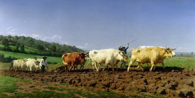 Ploughing in Nivernais, 1849 by Rosa Bonheur